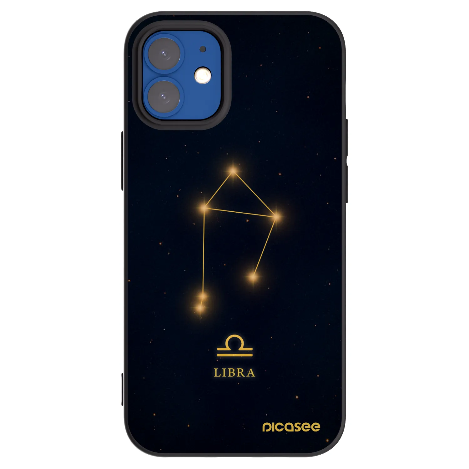 Picasee Apple iPhone 12 mini Hülle - Schwarzes Silikon - LIBRA