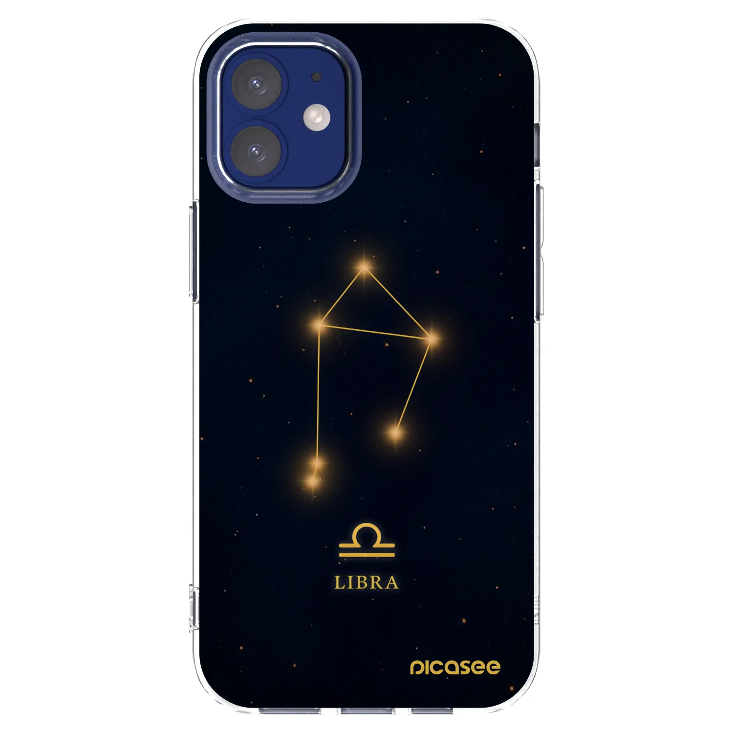Picasee Apple iPhone 12 mini Hülle - Transparentes Silikon - LIBRA