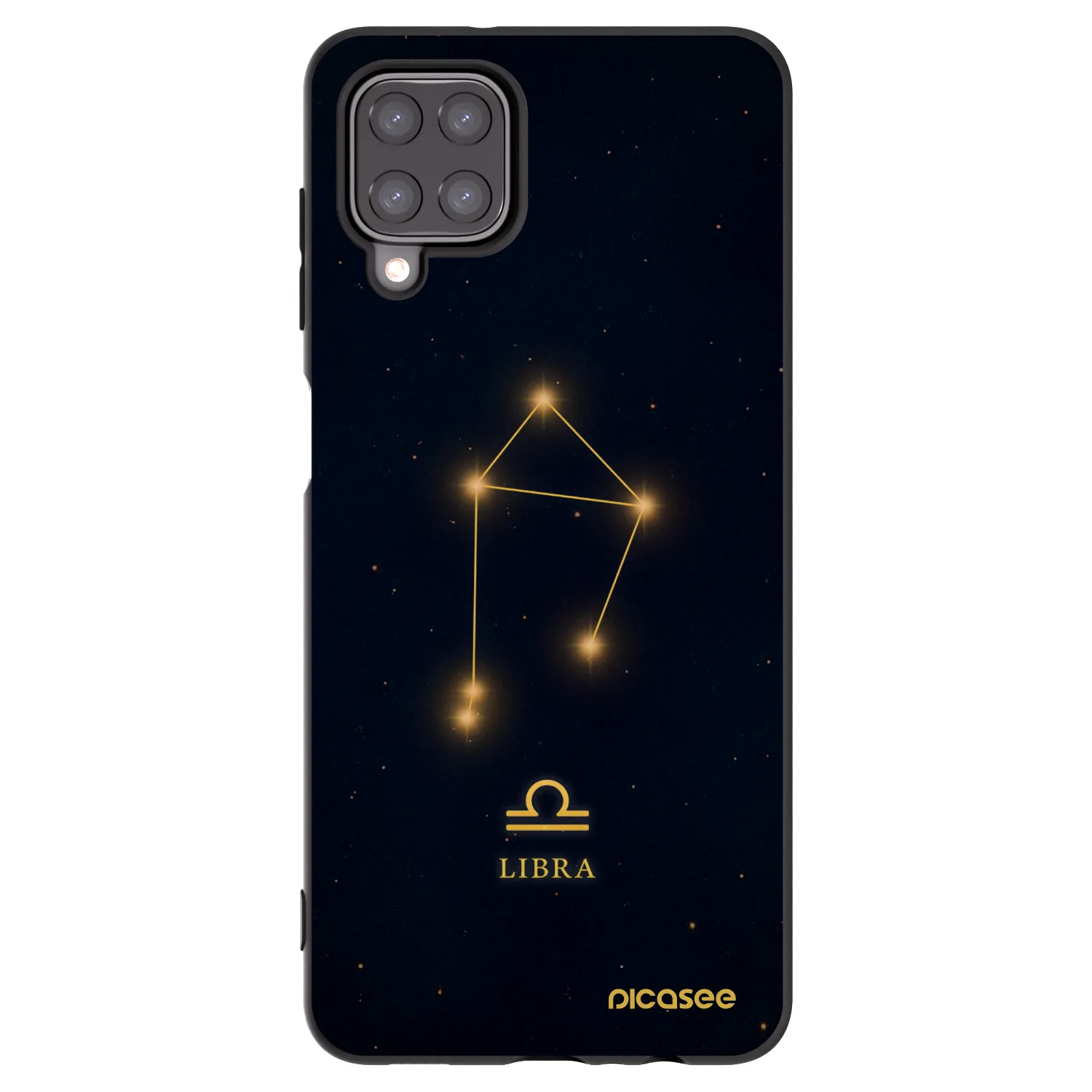 Picasee Samsung Galaxy A12 A125F Hülle - Schwarzes Silikon - LIBRA
