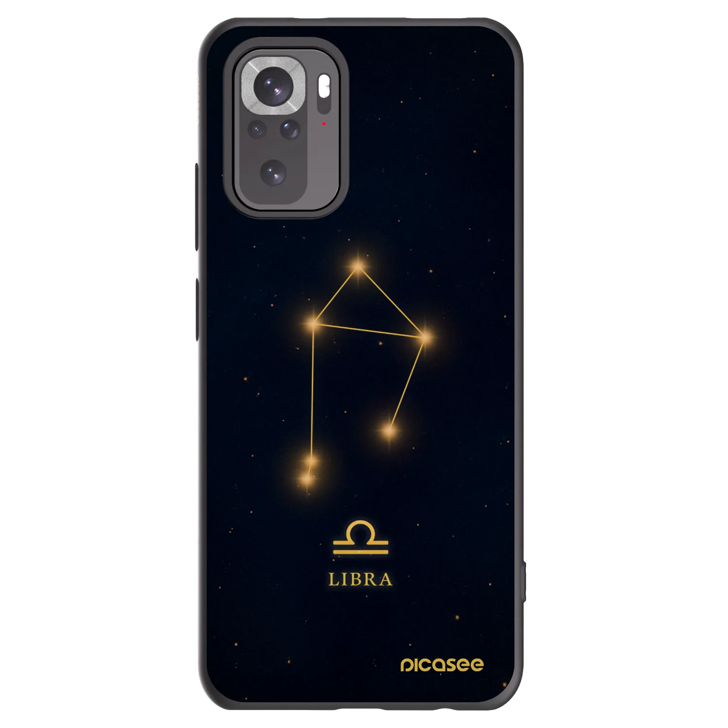 Picasee Xiaomi Redmi Note 10 Hülle - Schwarzes Silikon - LIBRA