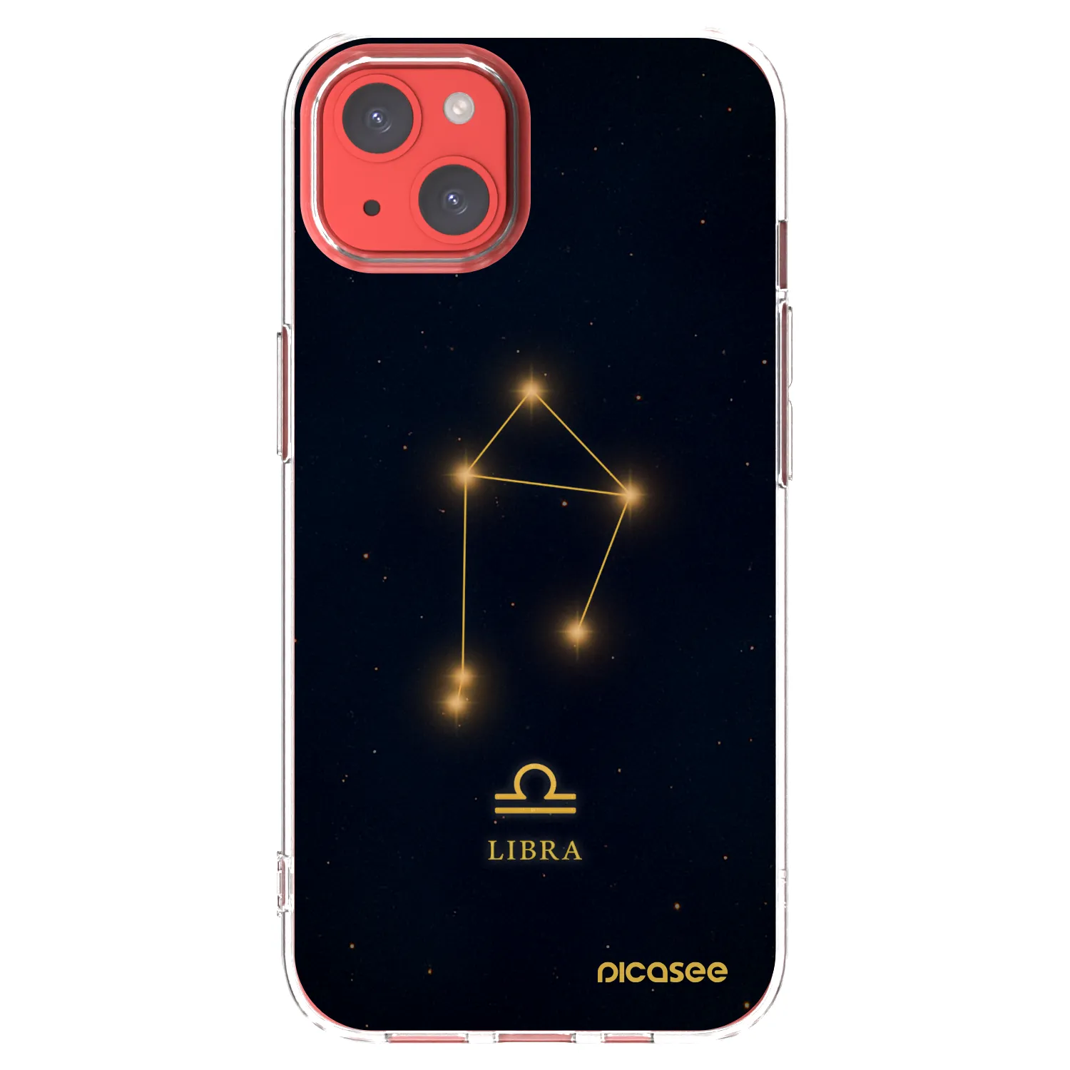 Picasee Apple iPhone 13 Hülle - Transparentes Silikon - LIBRA