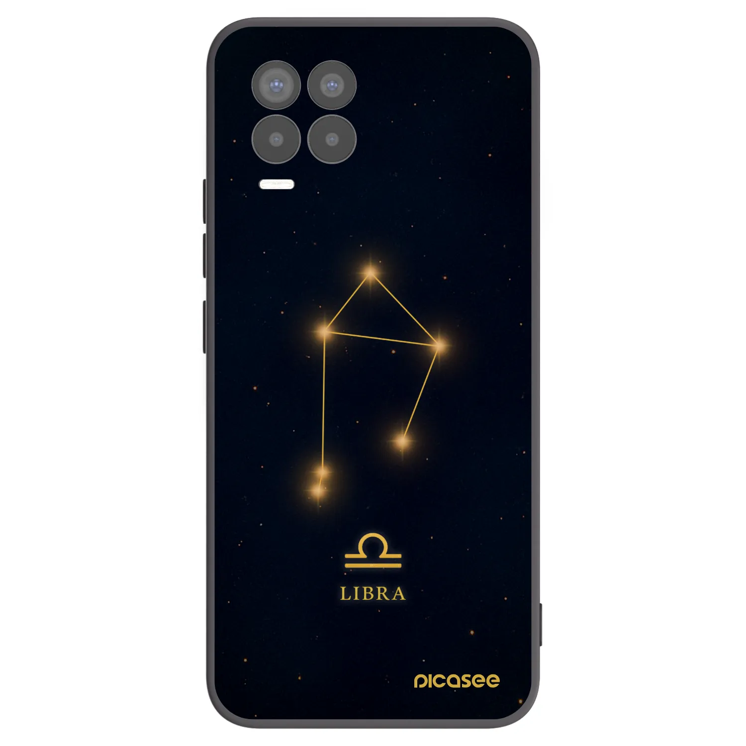 Picasee Realme 8 4G Hülle - Schwarzes Silikon - LIBRA