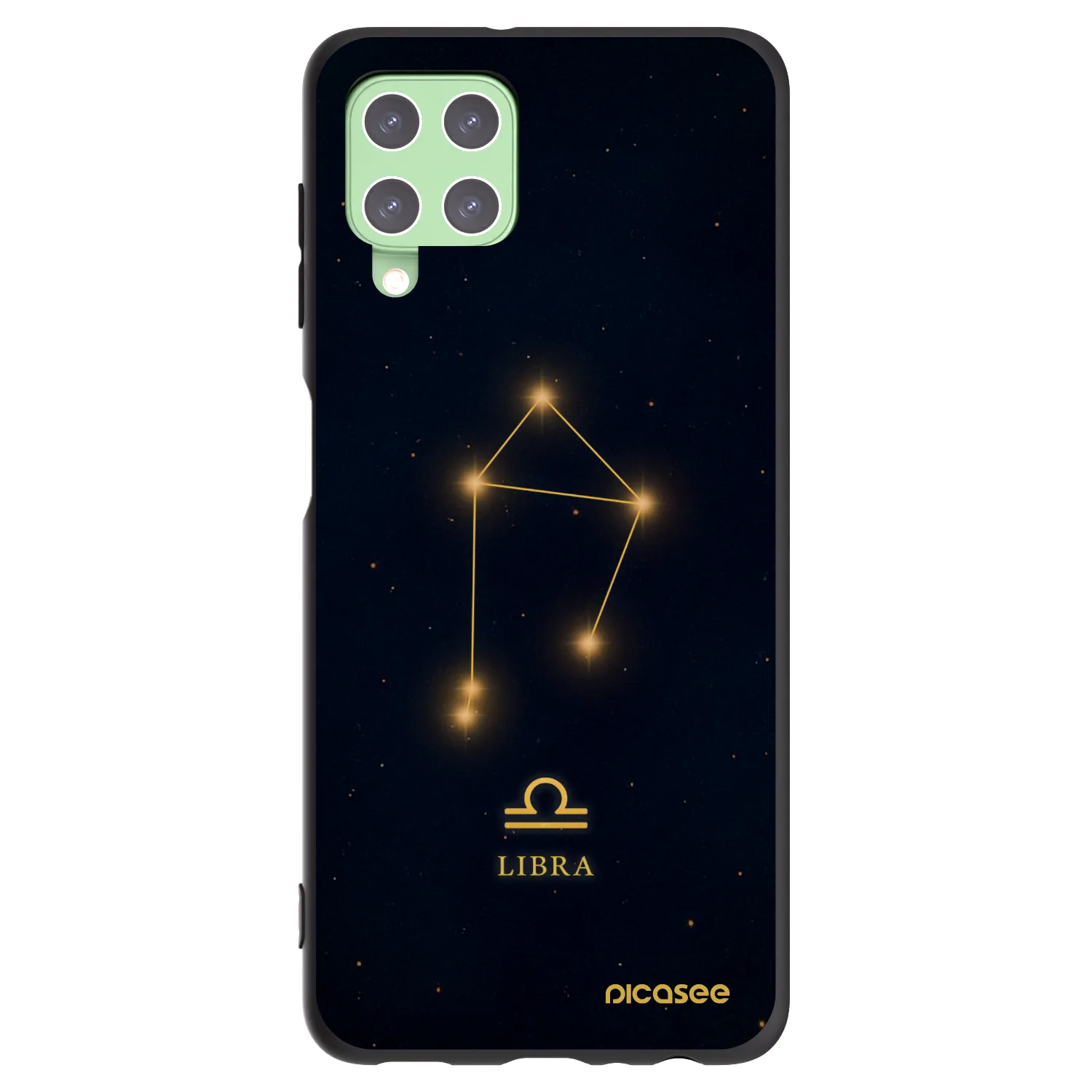 Picasee Samsung Galaxy A22 A225F 4G Hülle - Schwarzes Silikon - LIBRA