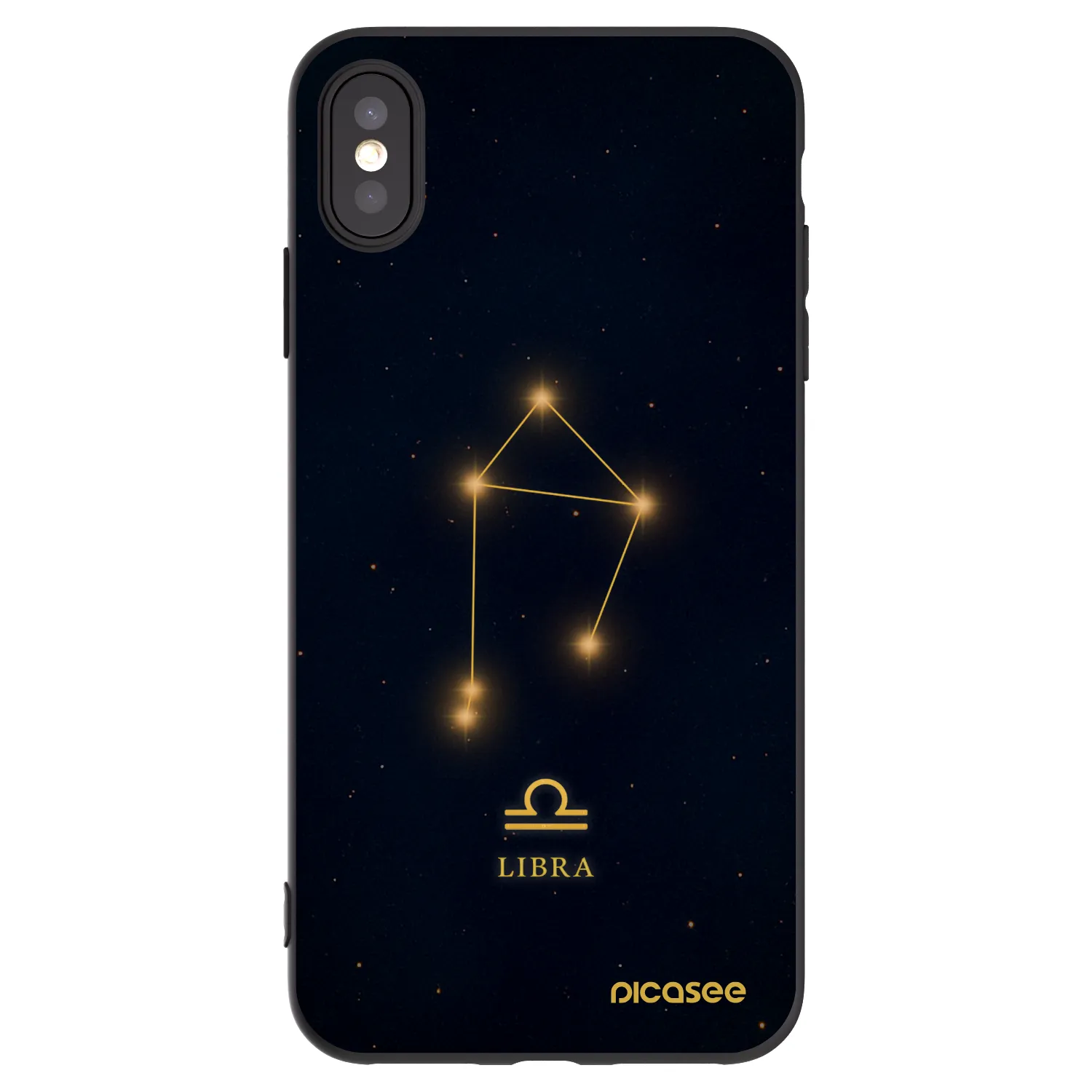Picasee Apple iPhone XS Max Hülle - Schwarzes Silikon - LIBRA