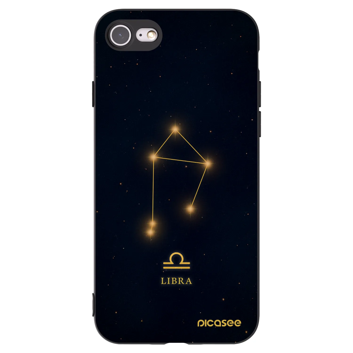 Picasee Apple iPhone SE 2022 Hülle - Schwarzes Silikon - LIBRA