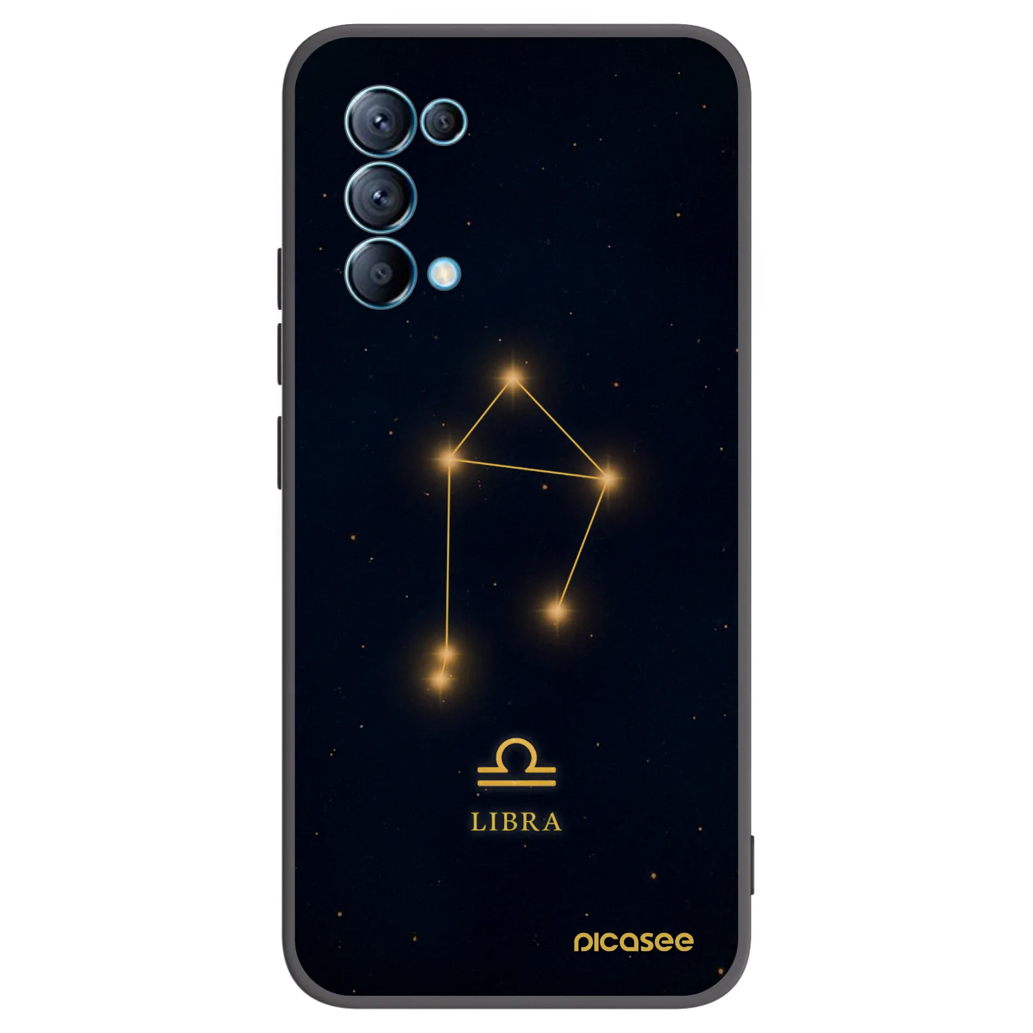 Picasee OPPO A16s Hülle - Schwarzes Silikon - LIBRA