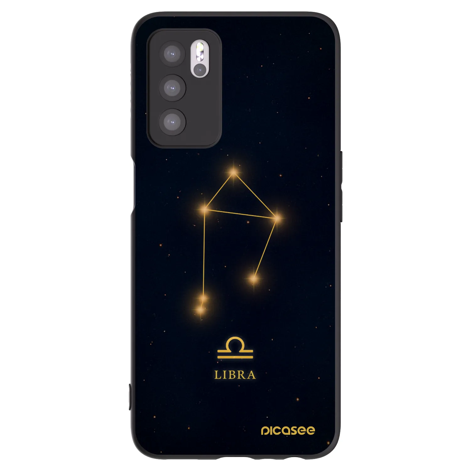 Picasee OPPO A16s Hülle - Schwarzes Silikon - LIBRA
