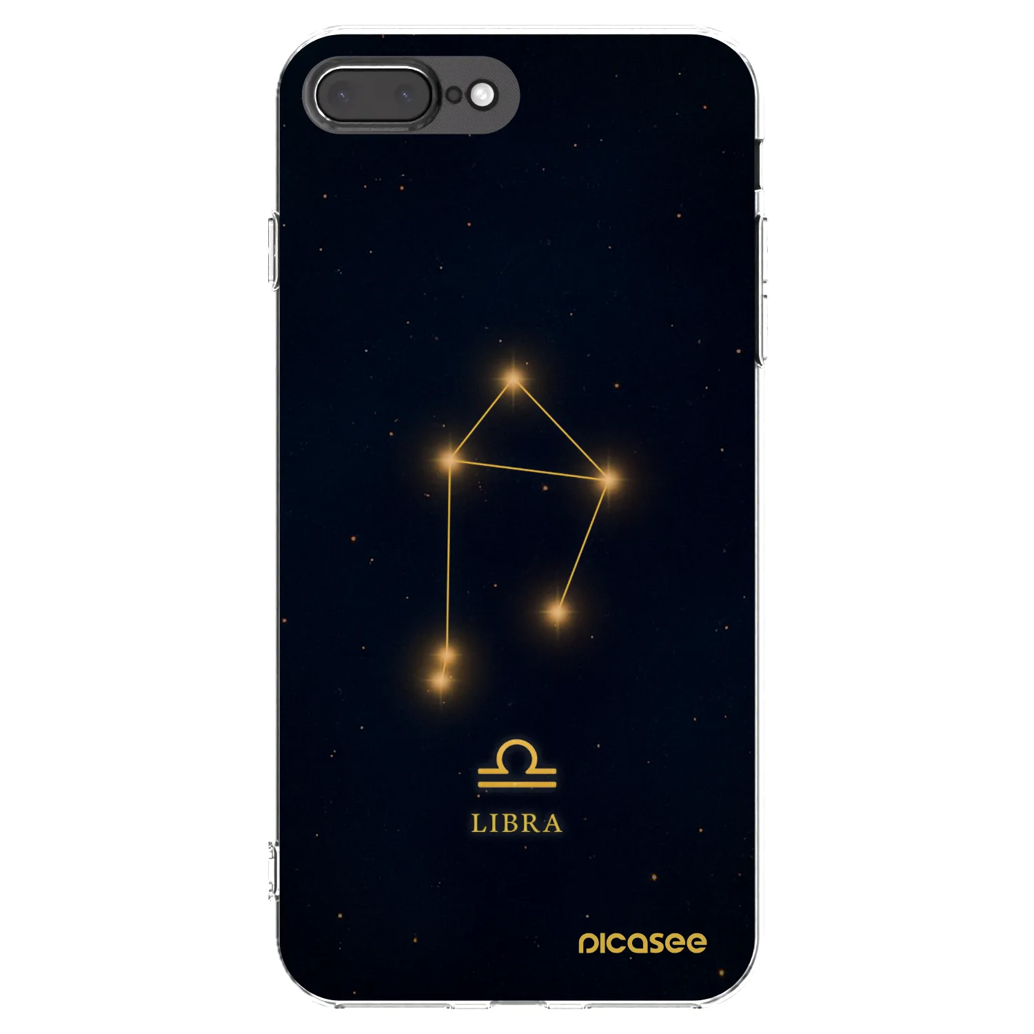 Picasee Apple iPhone 8 Plus Hülle - Transparentes Silikon - LIBRA