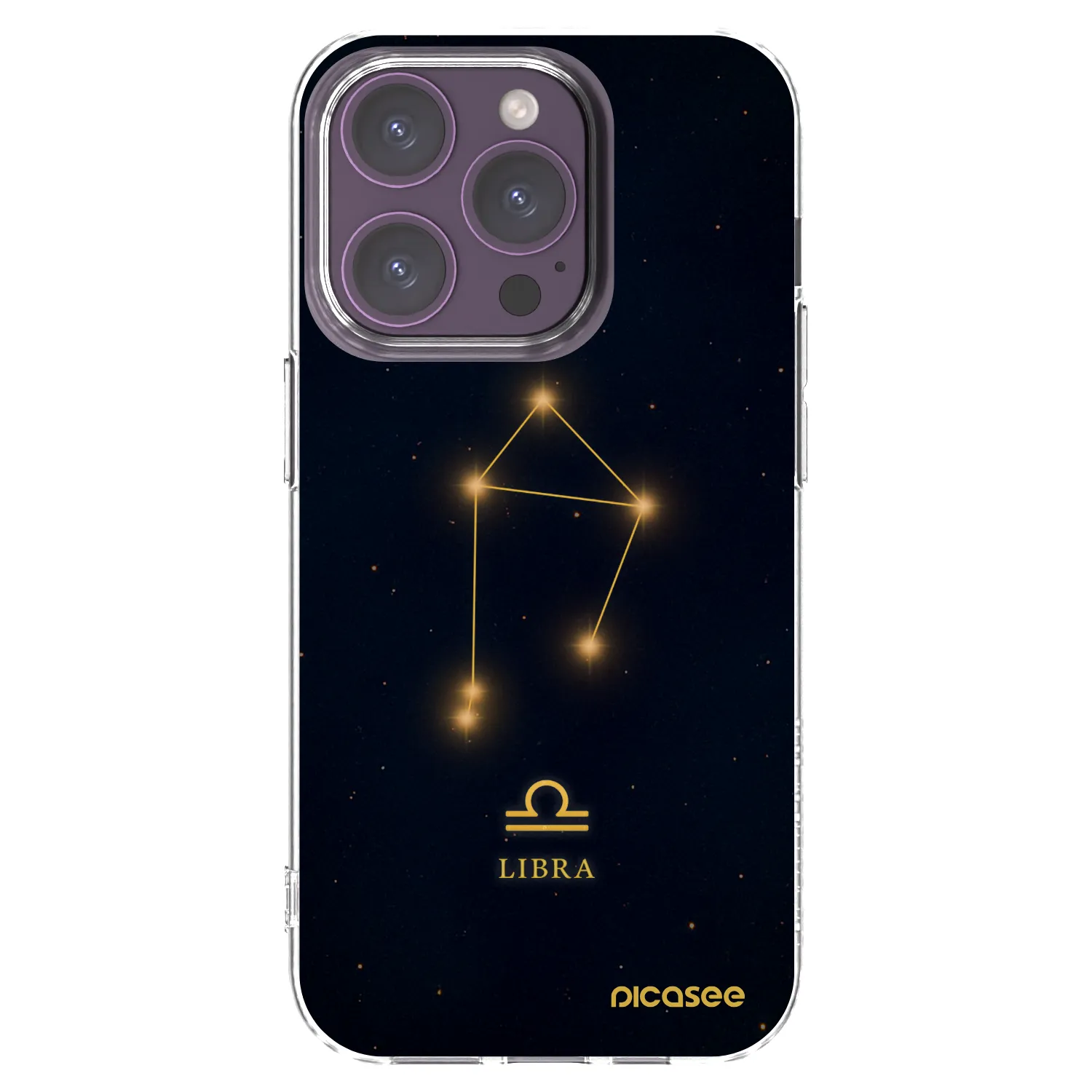 Picasee Apple iPhone 14 Pro Hülle - Transparentes Silikon - LIBRA