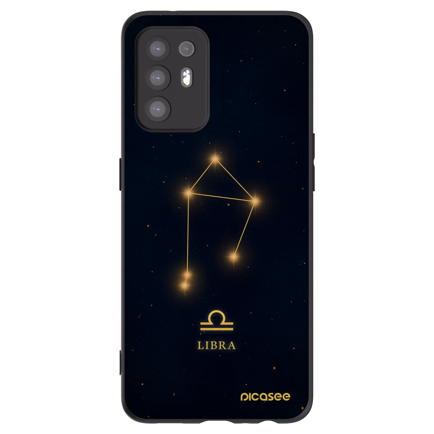 Picasee OPPO A94 5G Hülle - Schwarzes Silikon - LIBRA