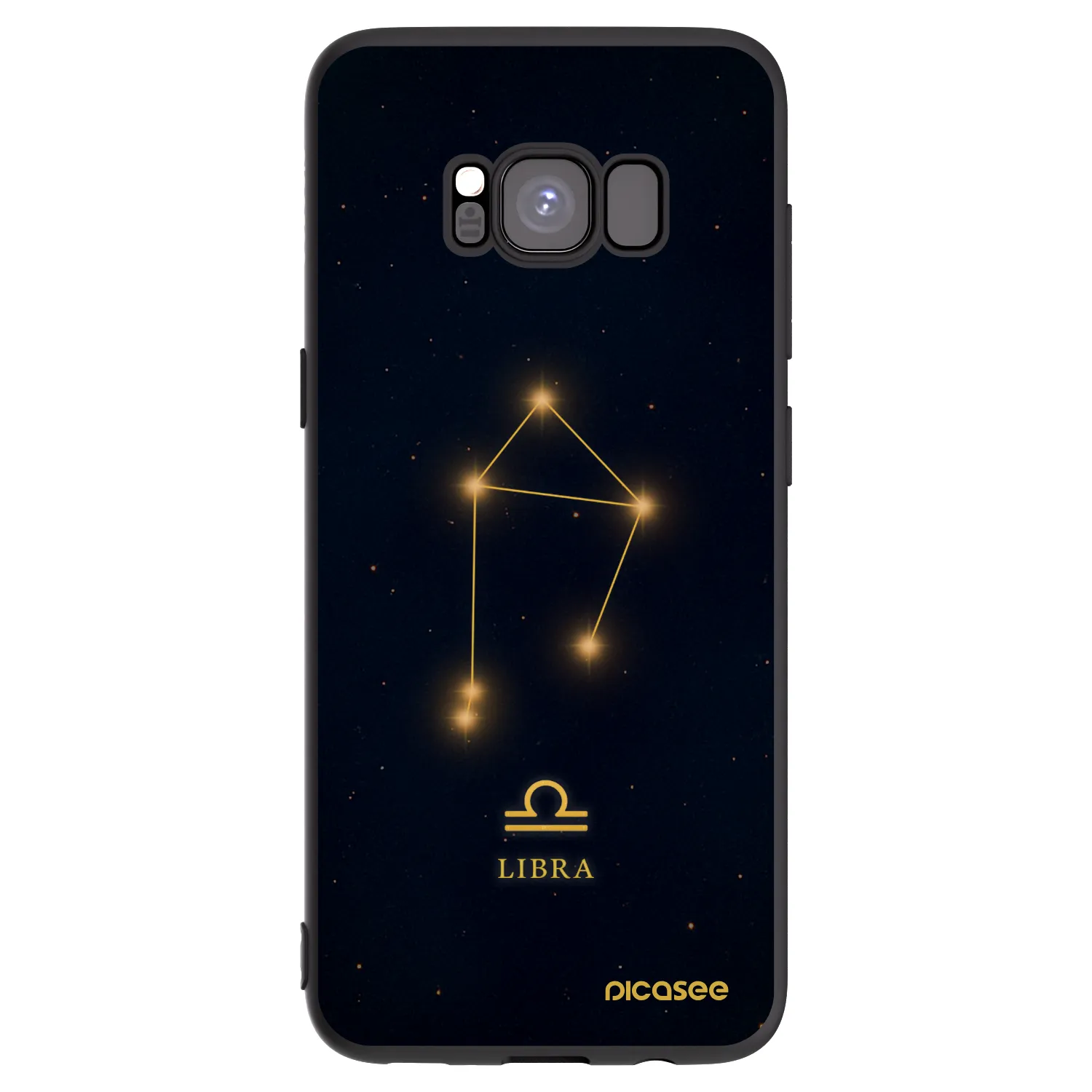 Picasee Samsung Galaxy S8 G950F Hülle - Schwarzes Silikon - LIBRA