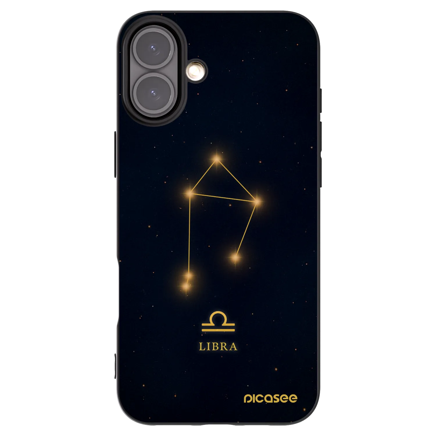 Picasee Apple iPhone 16 Plus Hülle - Schwarzes Silikon - LIBRA