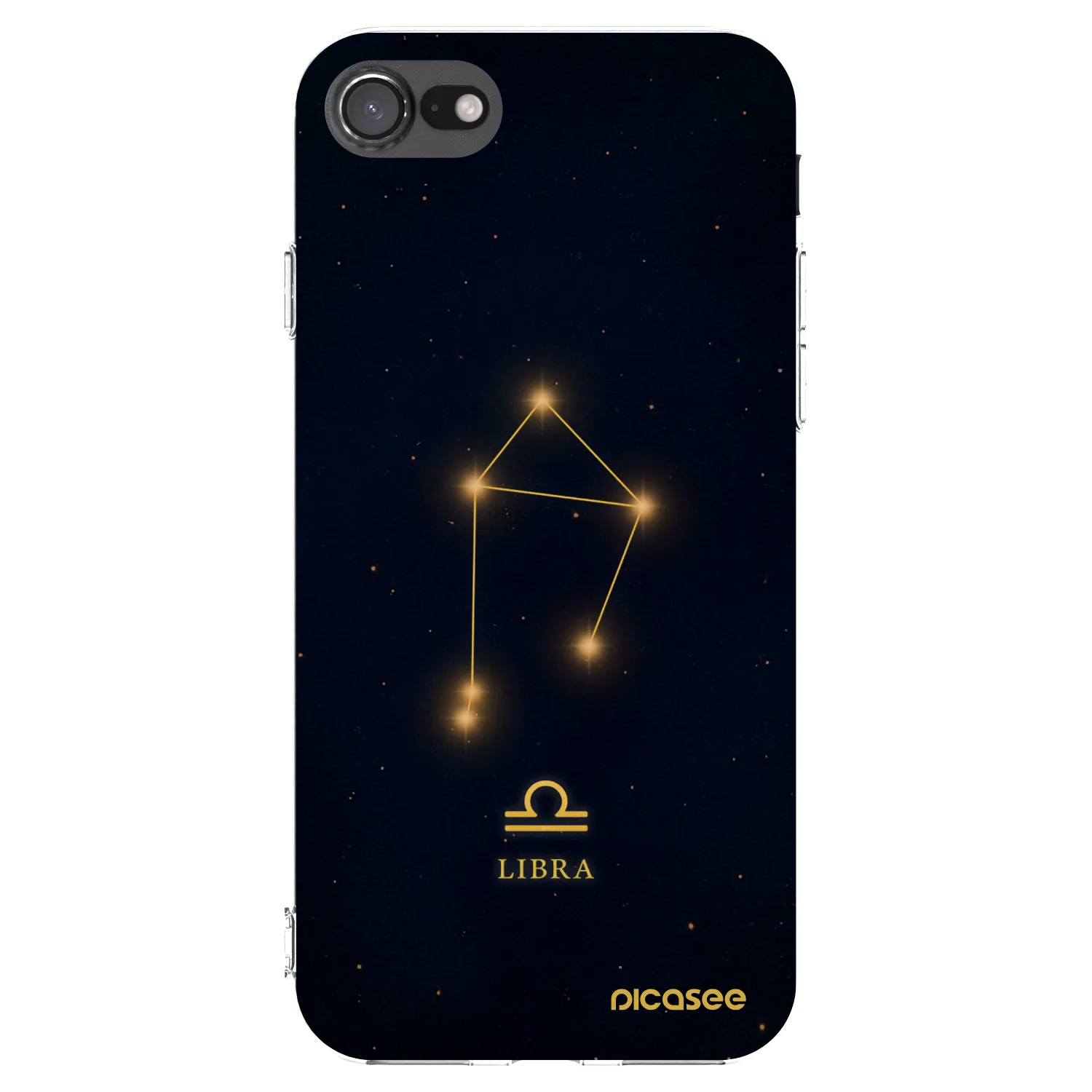 Picasee Apple iPhone 8 Hülle - Transparentes Silikon - LIBRA