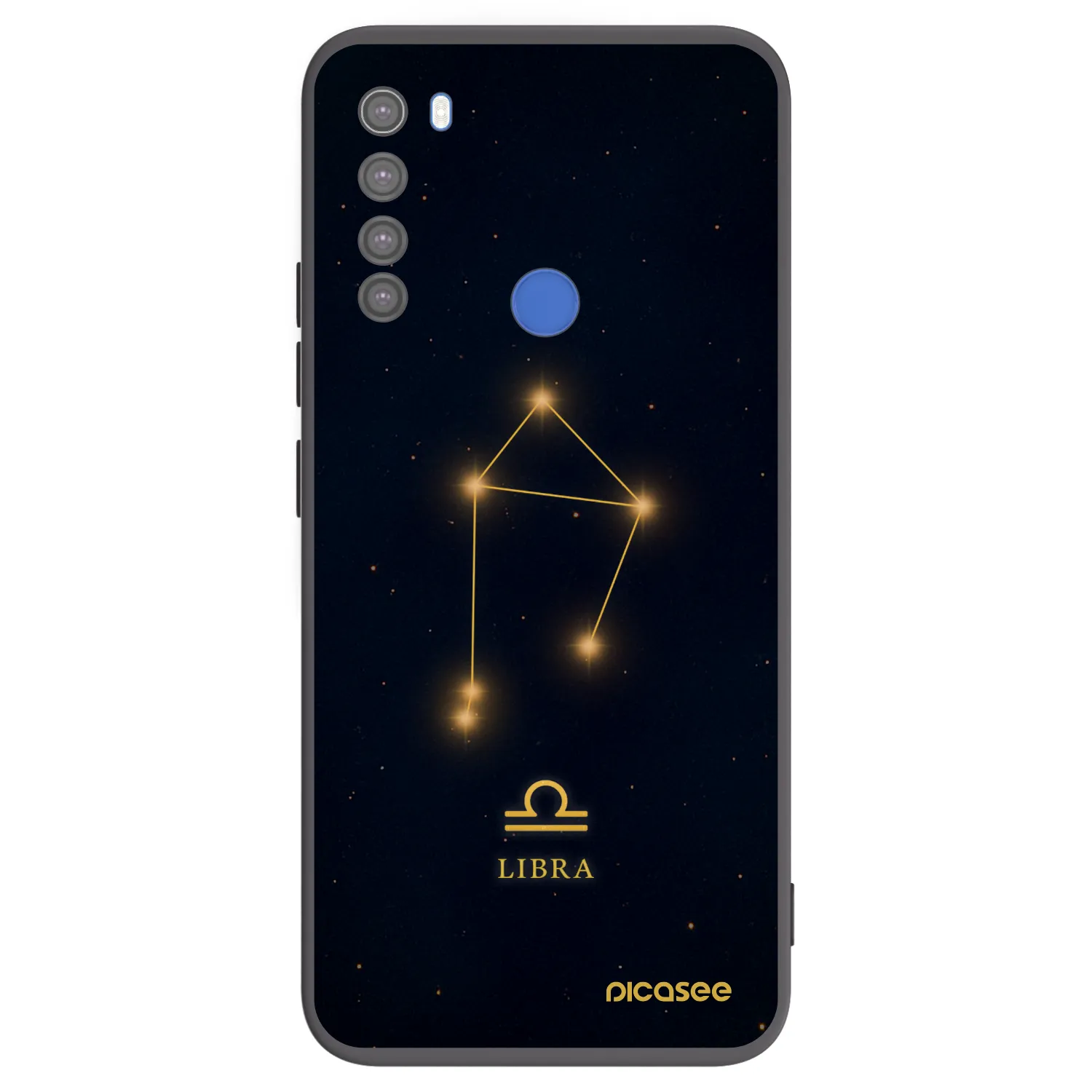 Picasee Xiaomi Redmi Note 8T Hülle - Schwarzes Silikon - LIBRA