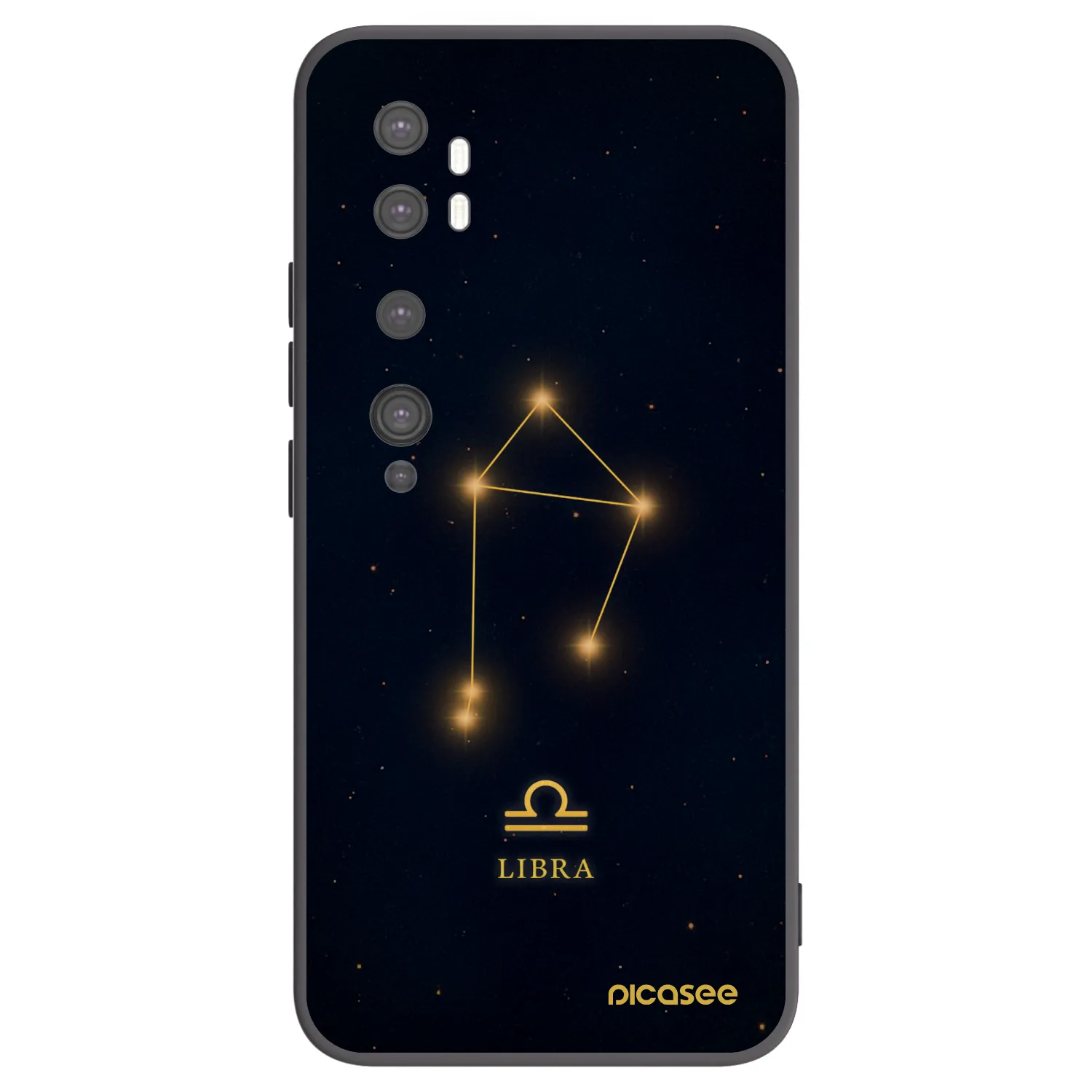 Picasee Xiaomi Mi Note 10 (Pro) Hülle - Schwarzes Silikon - LIBRA