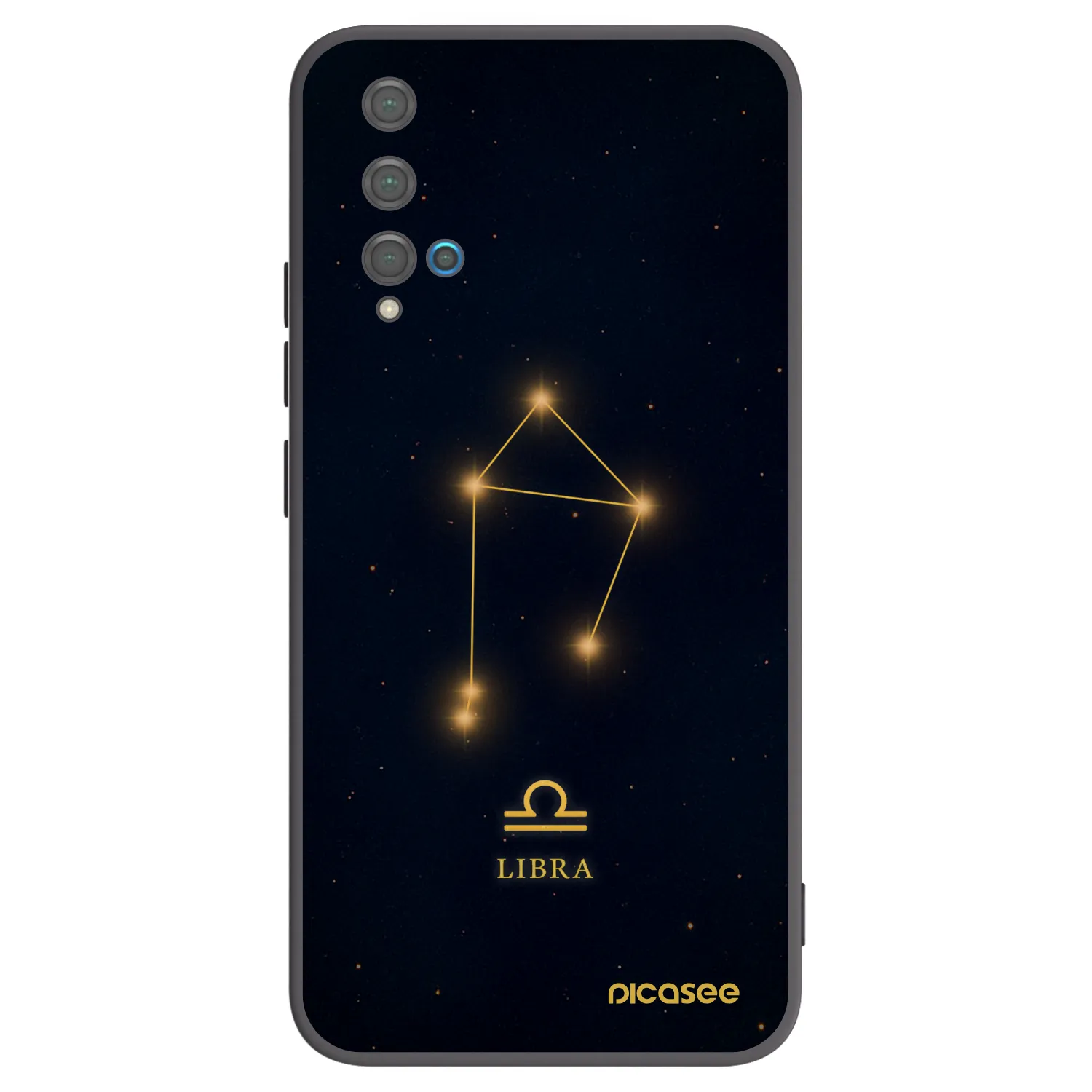 Picasee Huawei Nova 5T Hülle - Schwarzes Silikon - LIBRA