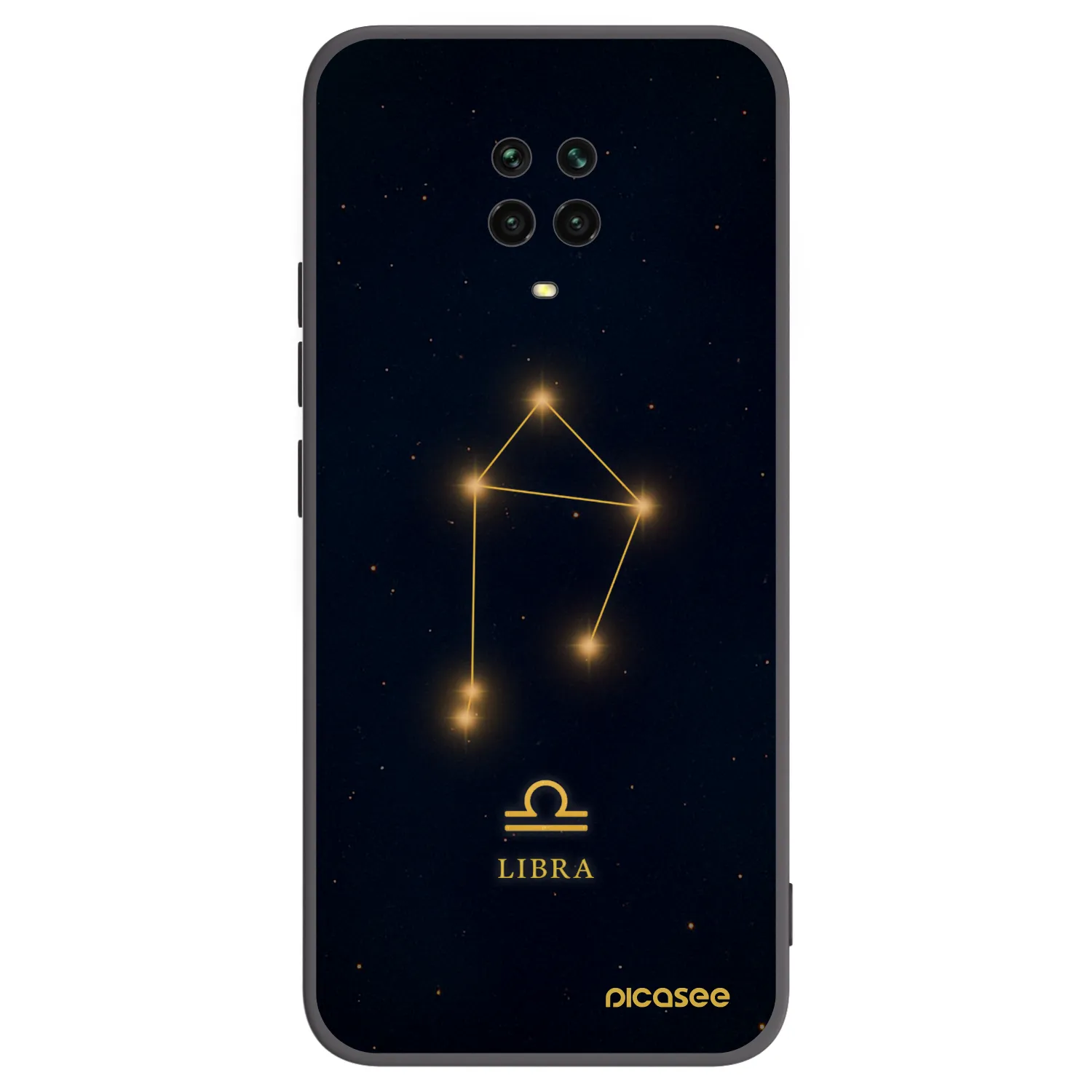 Picasee Xiaomi Redmi Note 9S Hülle - Schwarzes Silikon - LIBRA