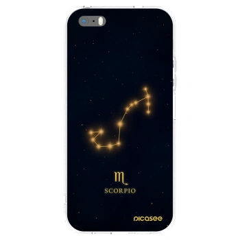 Picasee Apple iPhone 5/5S/SE Hülle - Transparentes Silikon - SCORPIO