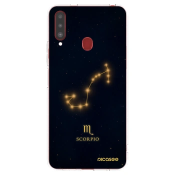 Picasee Samsung Galaxy A20s Hülle - Transparentes Silikon - SCORPIO