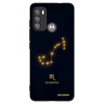 Picasee Motorola Moto G60 Hülle - Schwarzes Silikon - SCORPIO
