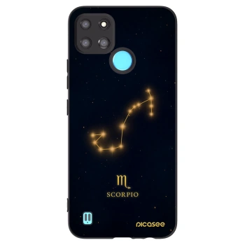 Picasee Realme C21Y Hülle - Schwarzes Silikon - SCORPIO