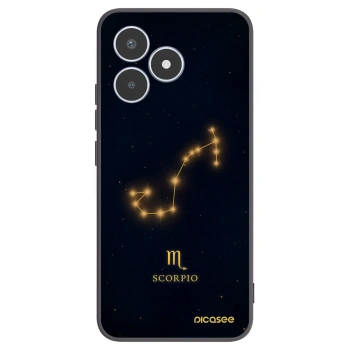 Picasee Realme C53 Hülle - Schwarzes Silikon - SCORPIO