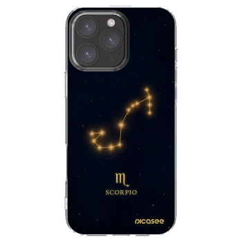 Picasee Apple iPhone 16 Pro Max Hülle - Transparentes Silikon - SCORPIO