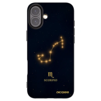 Picasee Apple iPhone 16 Plus Hülle - Schwarzes Silikon - SCORPIO