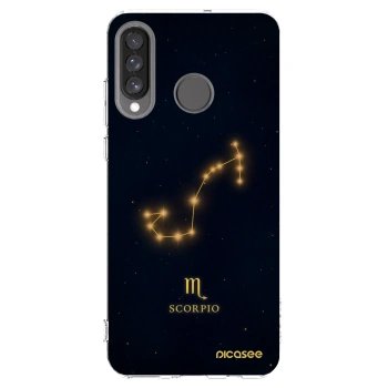Picasee Huawei P30 Lite Hülle - Transparentes Silikon - SCORPIO