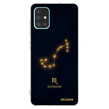 Picasee Samsung Galaxy A51 A515F Hülle - Transparentes Silikon - SCORPIO