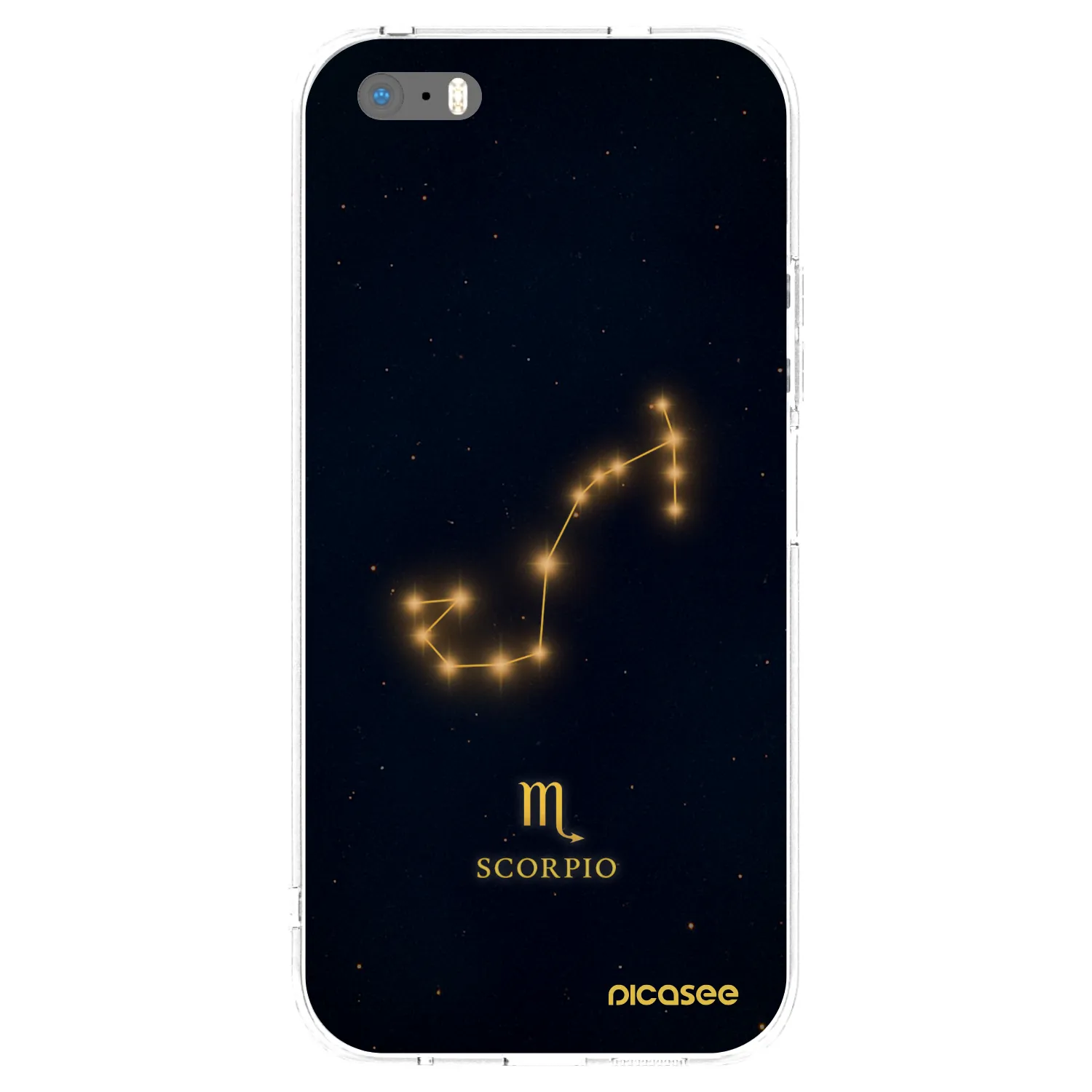 Picasee Apple iPhone 5/5S/SE Hülle - Transparentes Silikon - SCORPIO