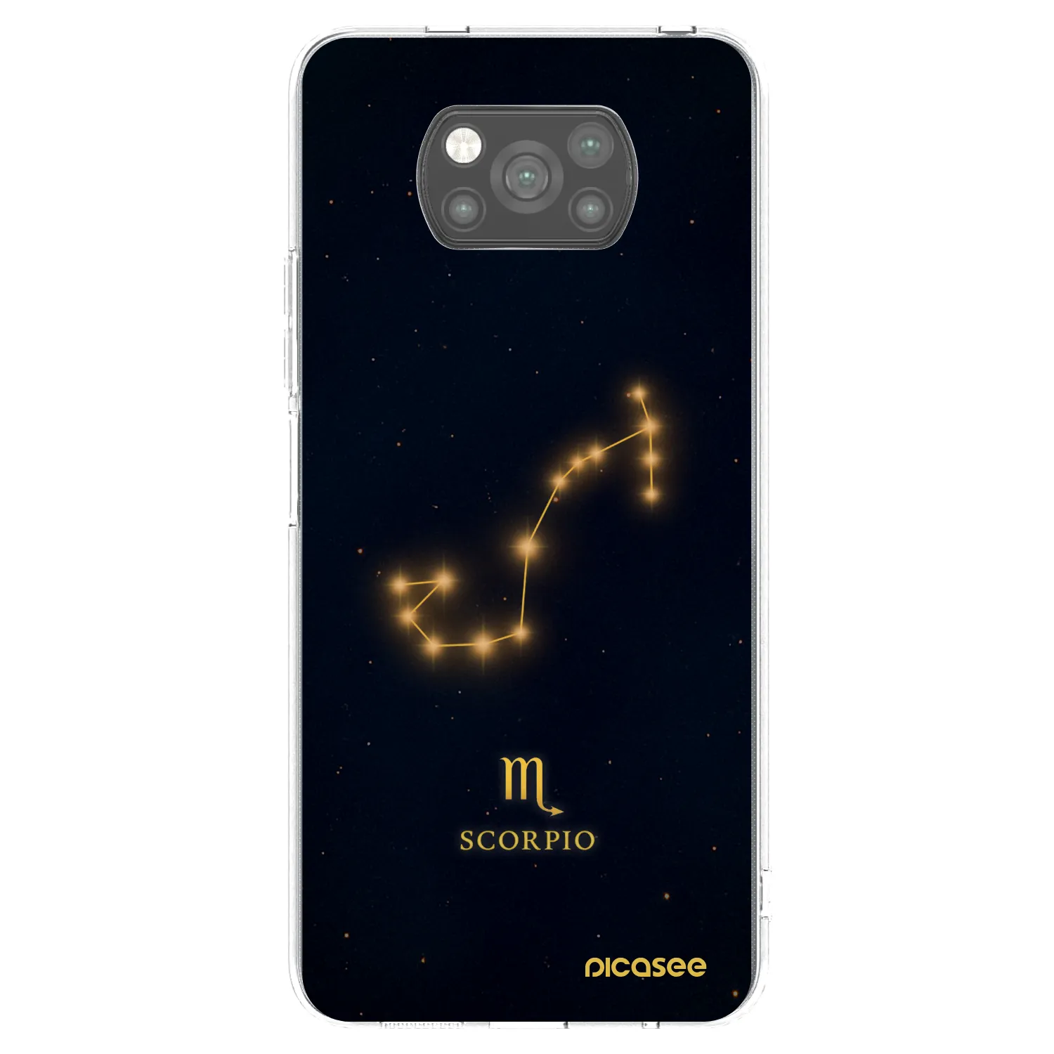 Picasee Xiaomi Poco X3 Hülle - Schwarzes Silikon - SCORPIO