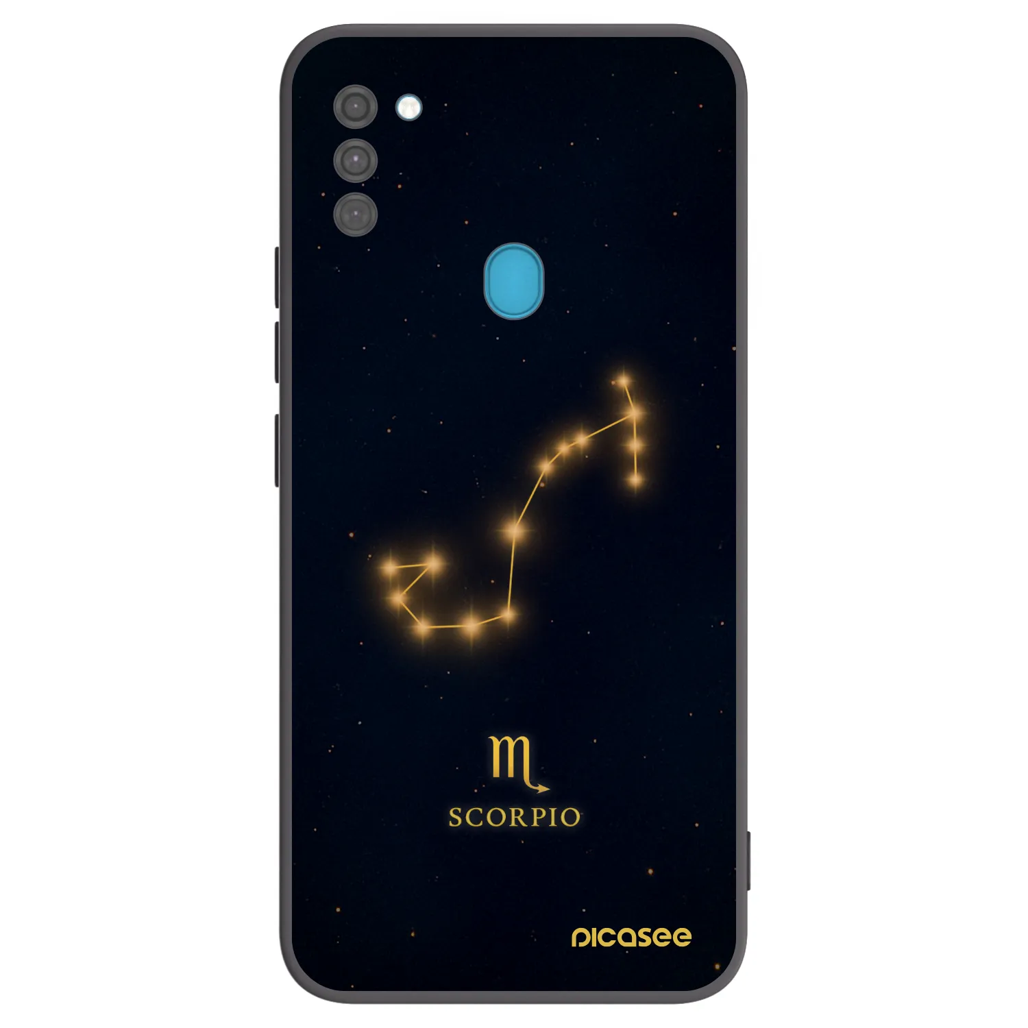 Picasee Samsung Galaxy M11 Hülle - Schwarzes Silikon - SCORPIO