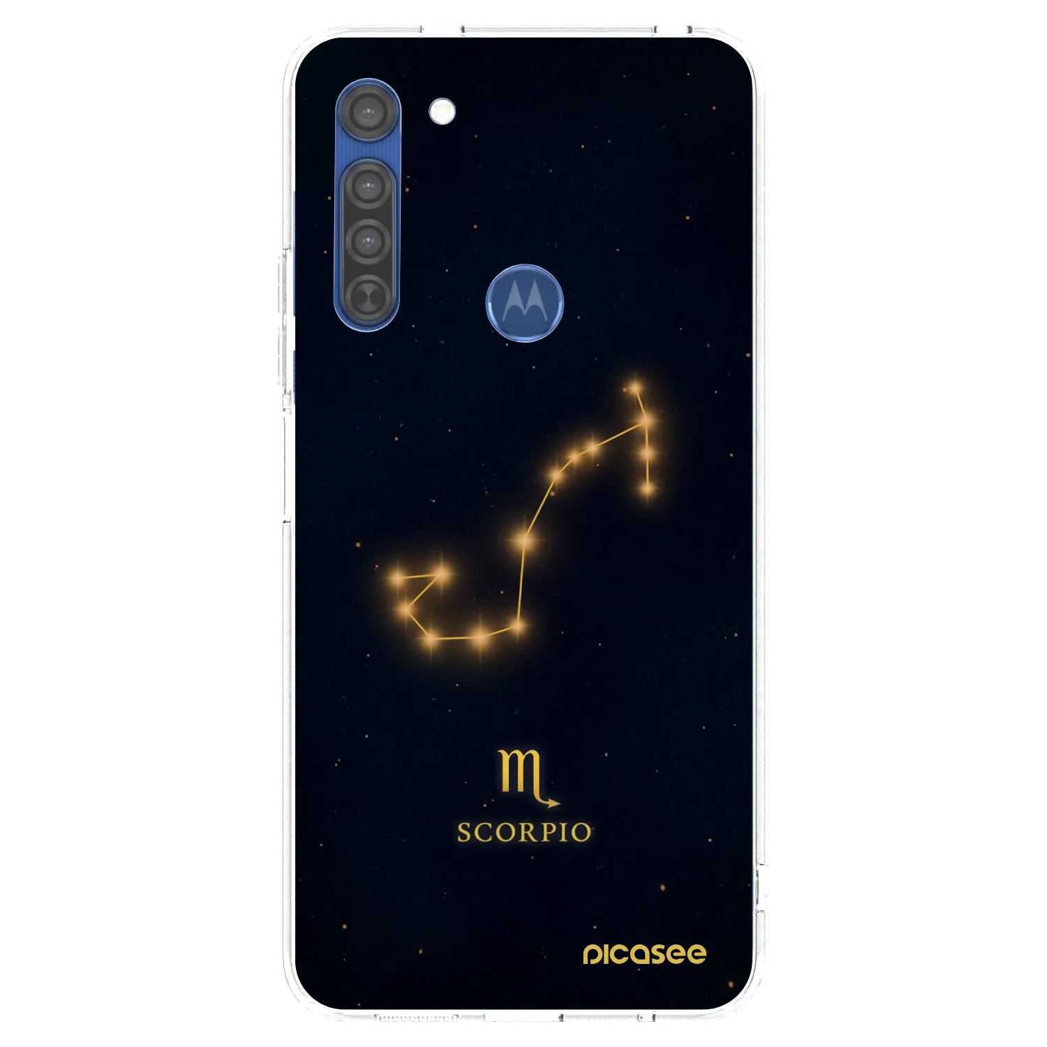 Picasee Motorola Moto G8 Hülle - Transparentes Silikon - SCORPIO