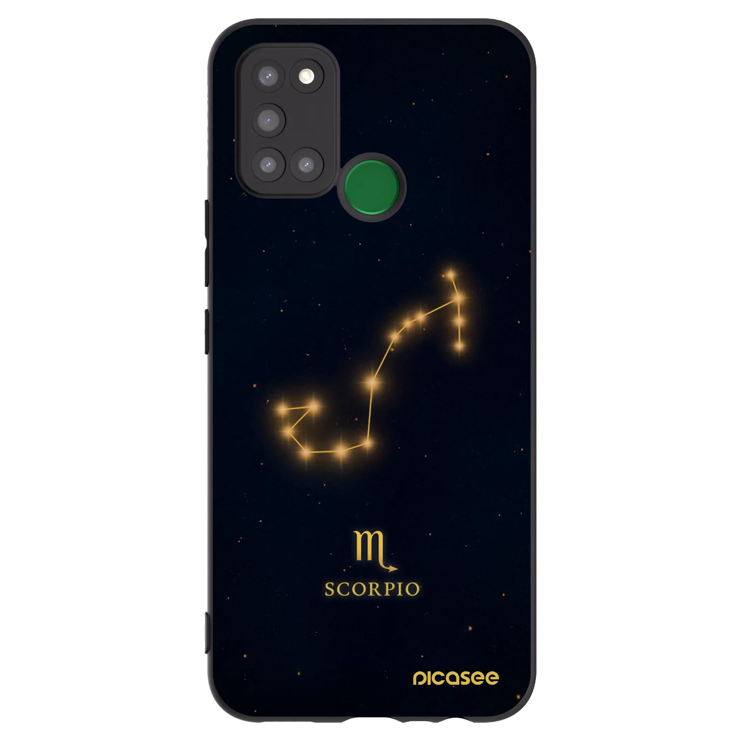 Picasee Realme 7i Hülle - Schwarzes Silikon - SCORPIO