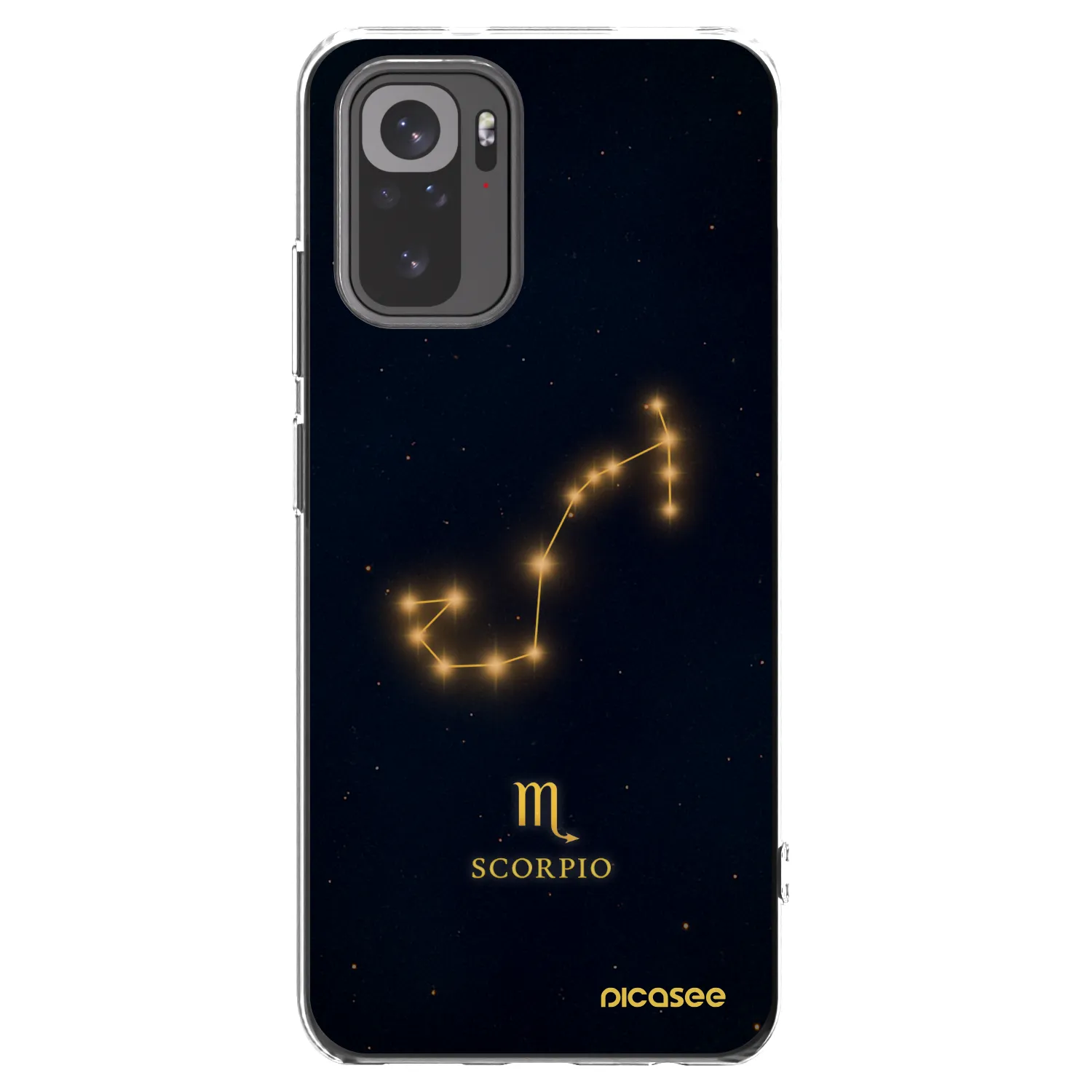 Picasee Xiaomi Redmi Note 10S Hülle - Transparentes Silikon - SCORPIO