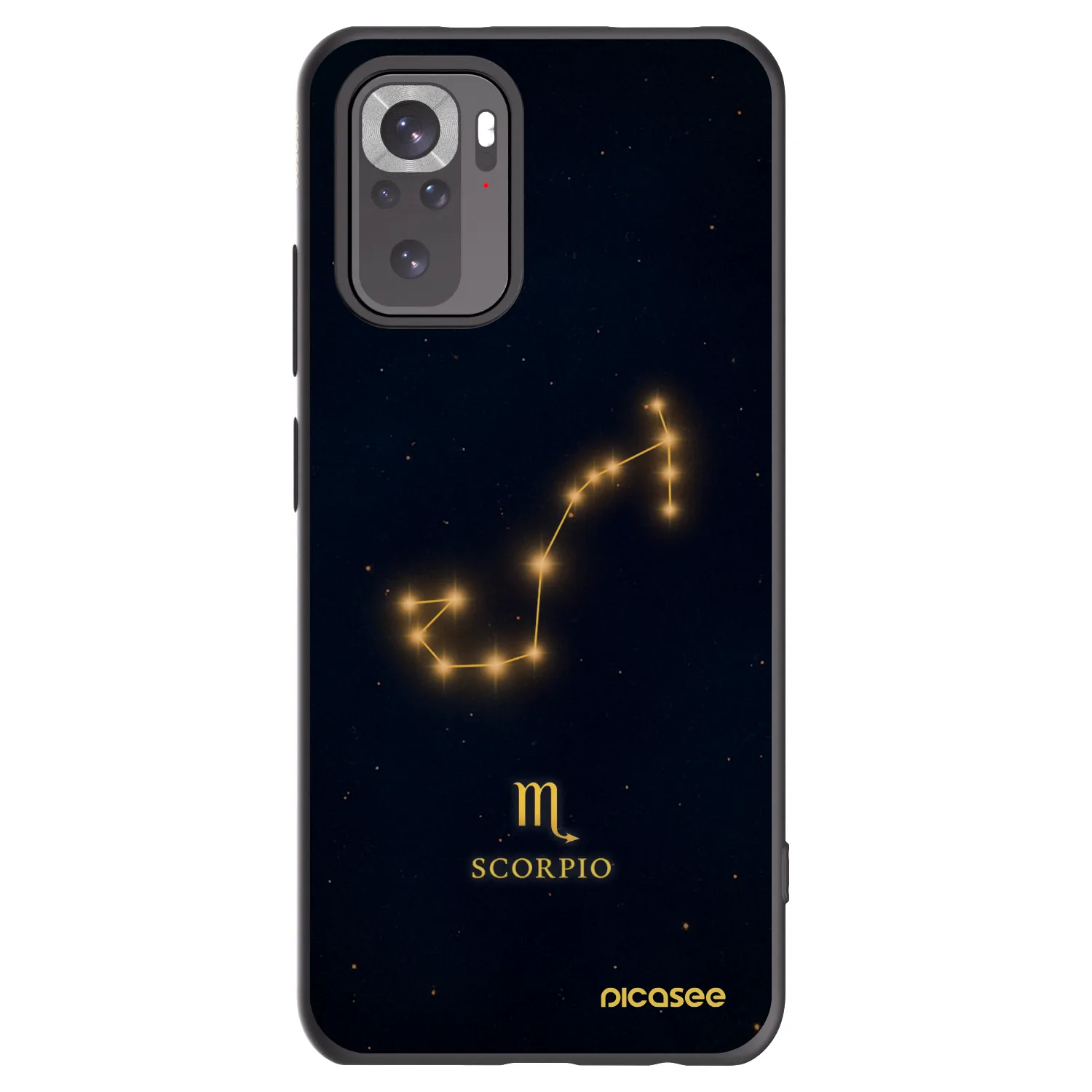 Picasee Xiaomi Redmi Note 10S Hülle - Schwarzes Silikon - SCORPIO