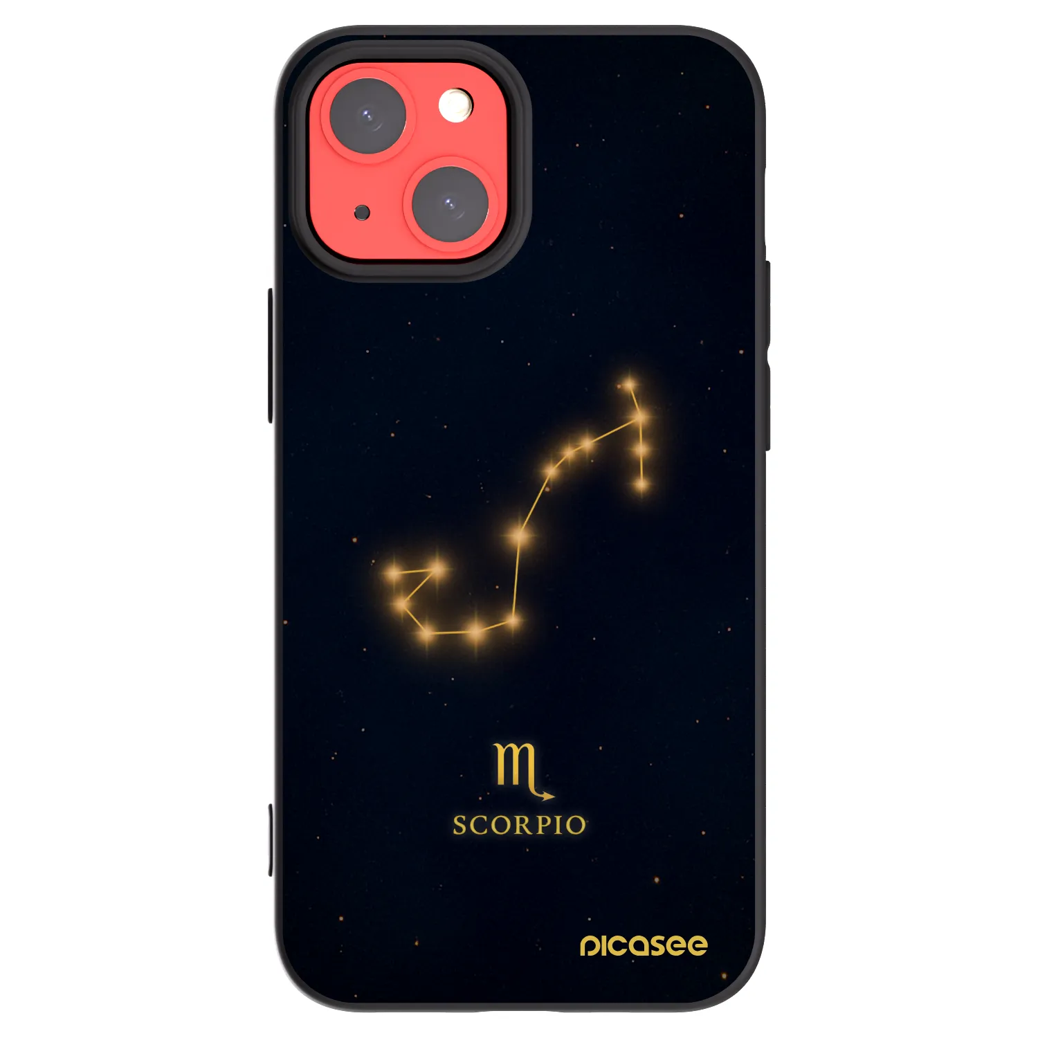Picasee Apple iPhone 13 mini Hülle - Schwarzes Silikon - SCORPIO