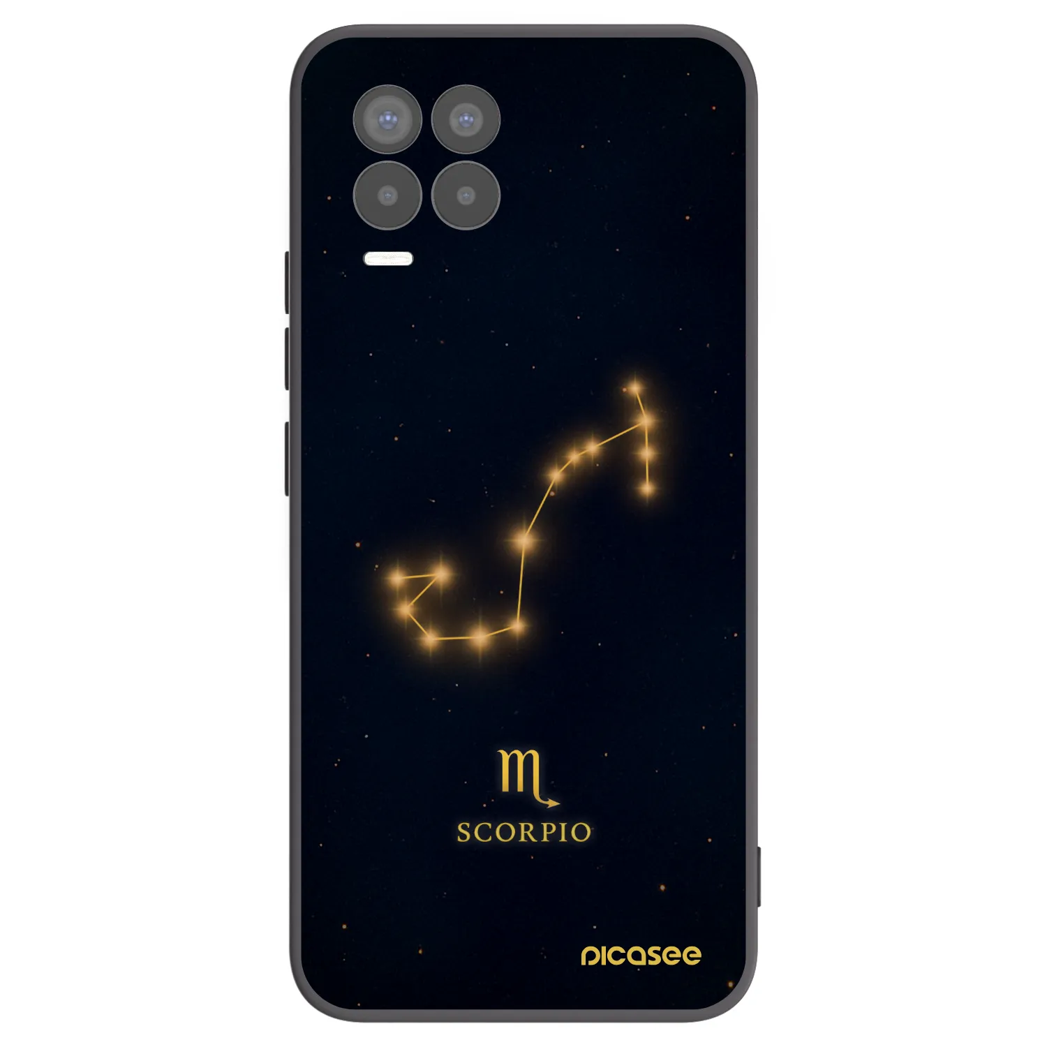 Picasee Realme 8 4G Hülle - Schwarzes Silikon - SCORPIO