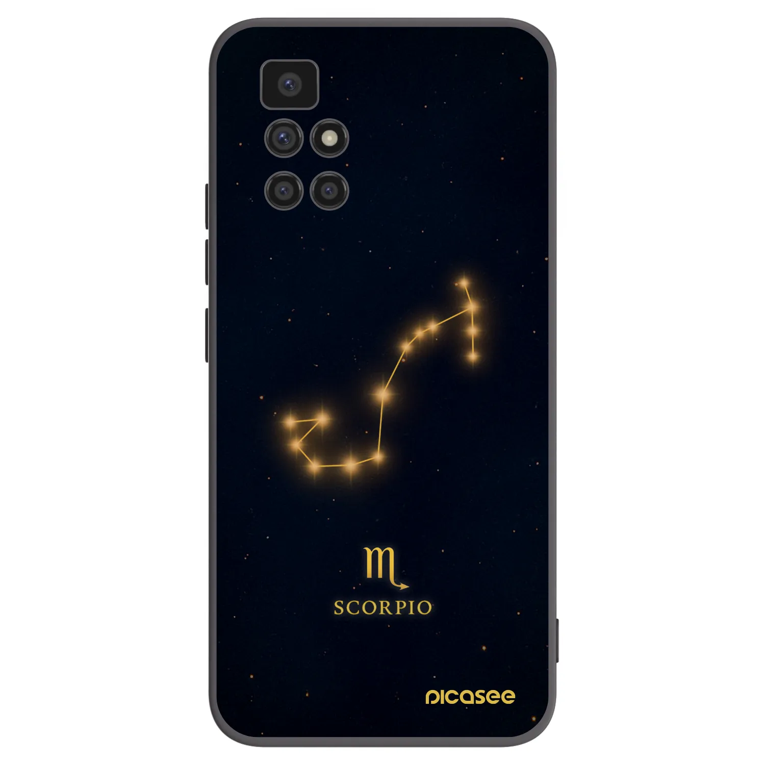 Picasee Xiaomi Redmi 10 Hülle - Schwarzes Silikon - SCORPIO