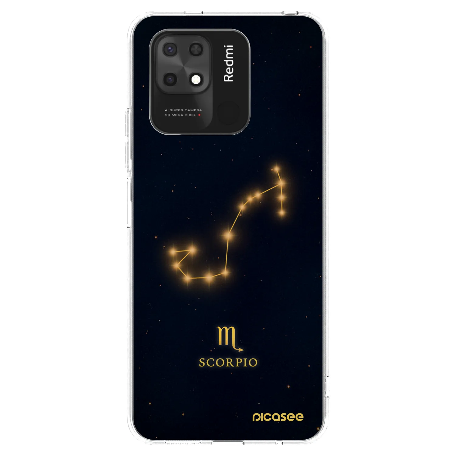 Picasee Xiaomi Redmi 10C Hülle - Transparentes Silikon - SCORPIO