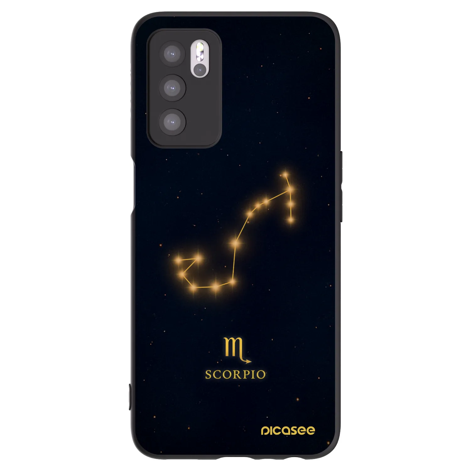 Picasee OPPO A16s Hülle - Schwarzes Silikon - SCORPIO