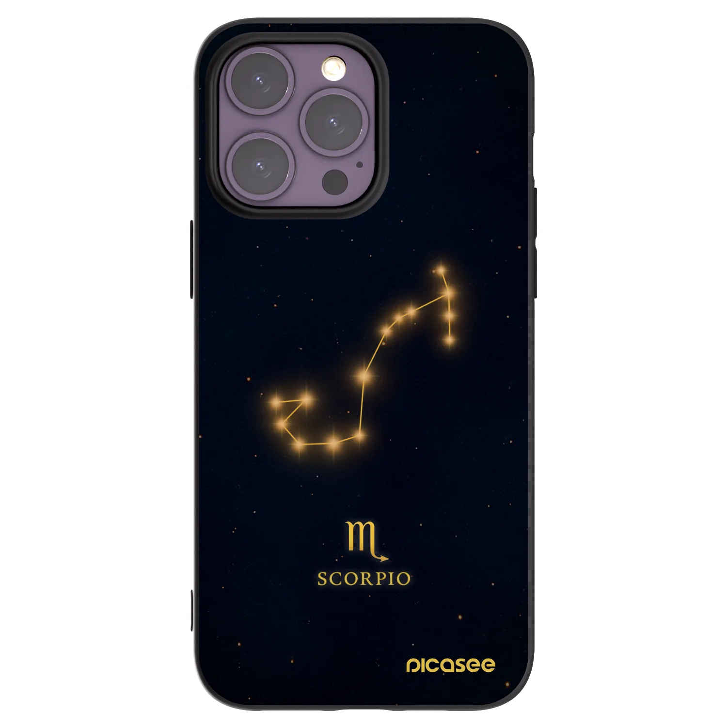 Picasee Apple iPhone 14 Pro Max Hülle - Schwarzes Silikon - SCORPIO