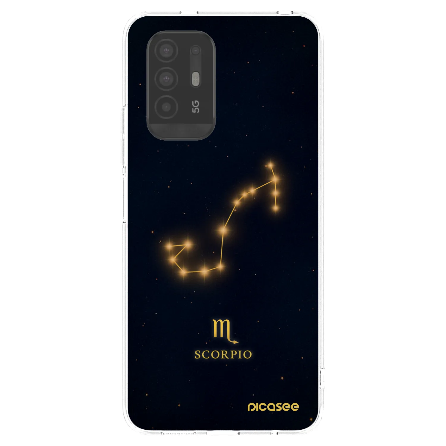 Picasee OPPO A94 5G Hülle - Transparentes Silikon - SCORPIO