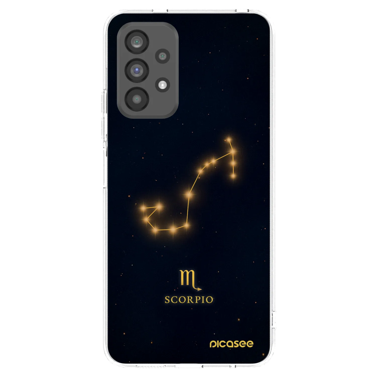Picasee Samsung Galaxy A73 5G Hülle - Transparentes Silikon - SCORPIO