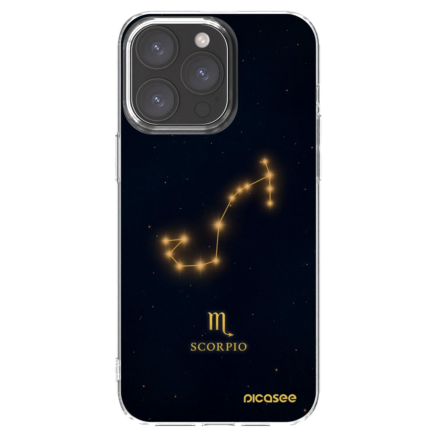 Picasee Apple iPhone 15 Pro Max Hülle - Transparentes Silikon - SCORPIO
