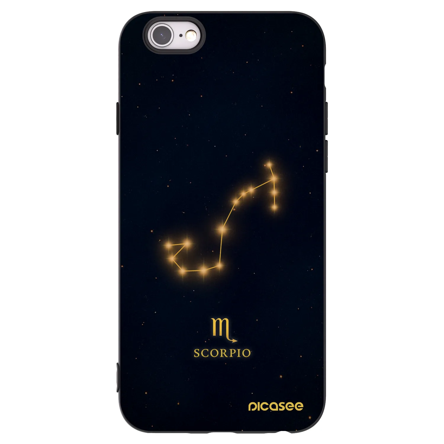Picasee Apple iPhone 6/6S Hülle - Schwarzes Silikon - SCORPIO
