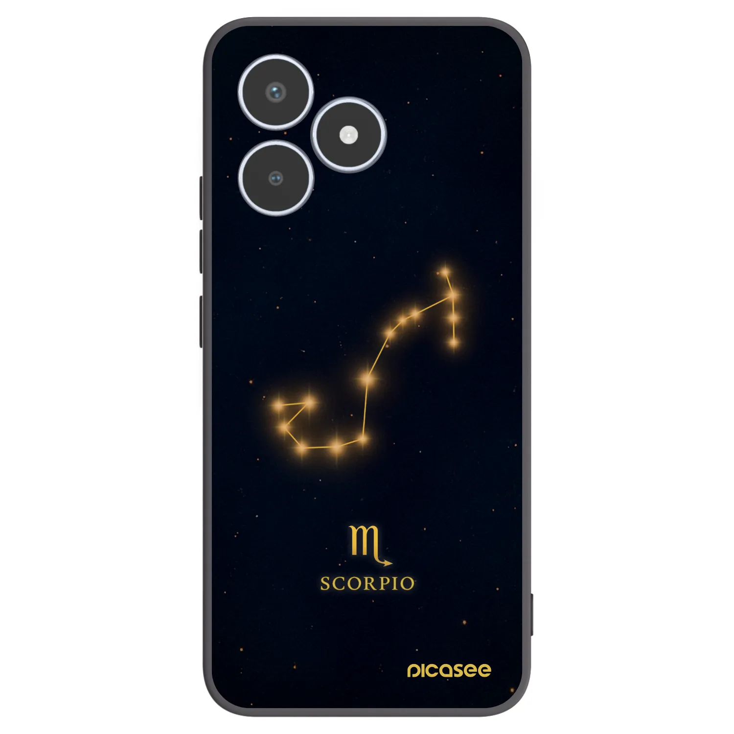 Picasee Realme C53 Hülle - Schwarzes Silikon - SCORPIO
