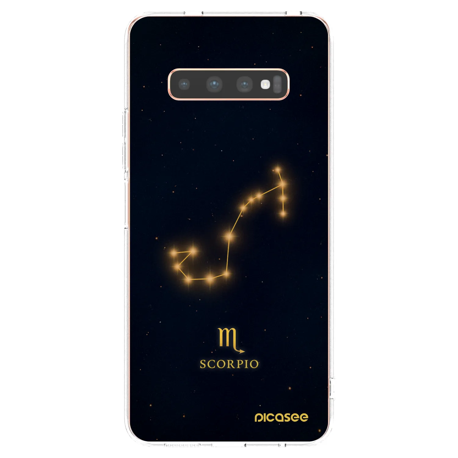 Picasee Samsung Galaxy S10 Plus G975 Hülle - Transparentes Silikon - SCORPIO