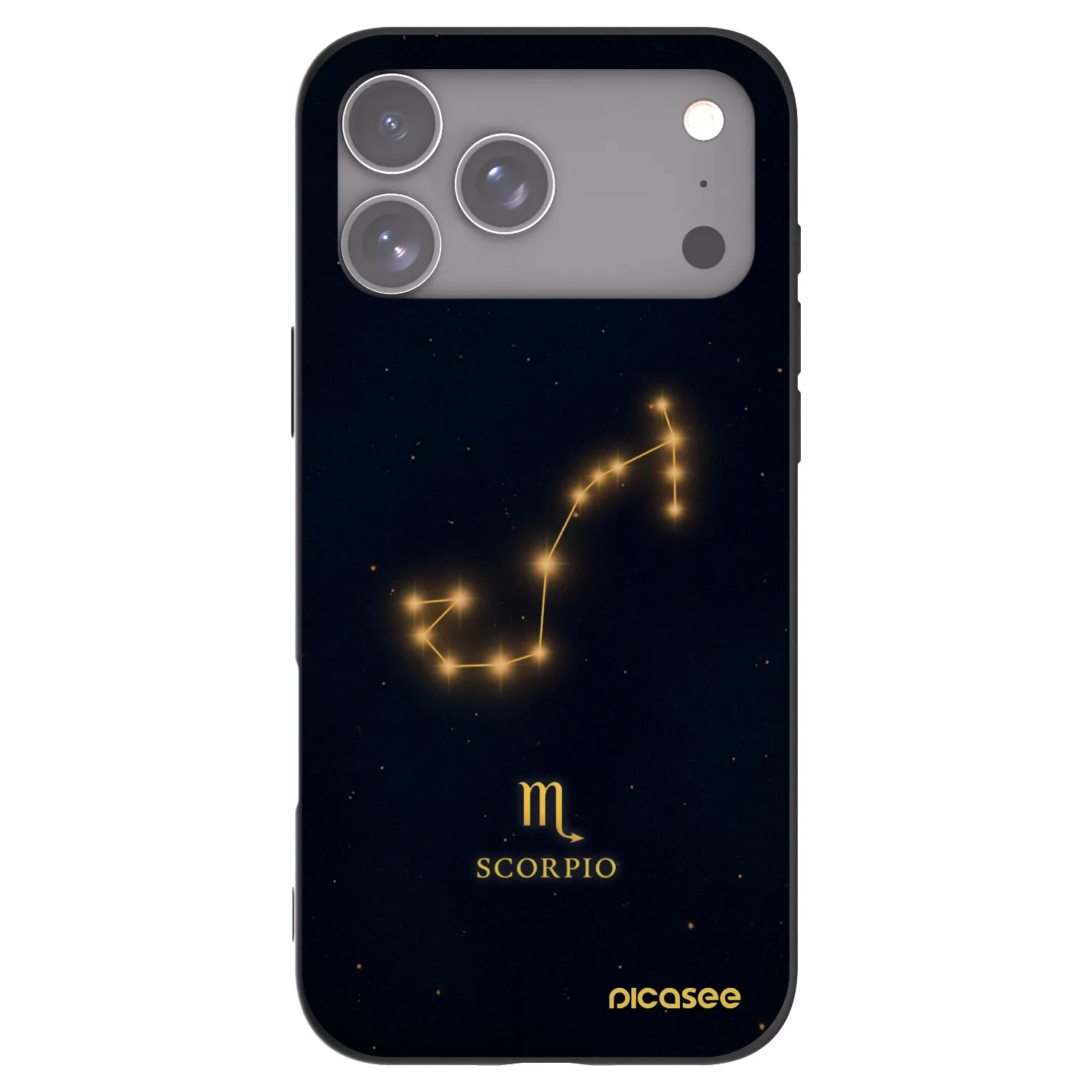 Picasee Apple iPhone 17 Pro Max Hülle - Schwarzes Silikon - SCORPIO